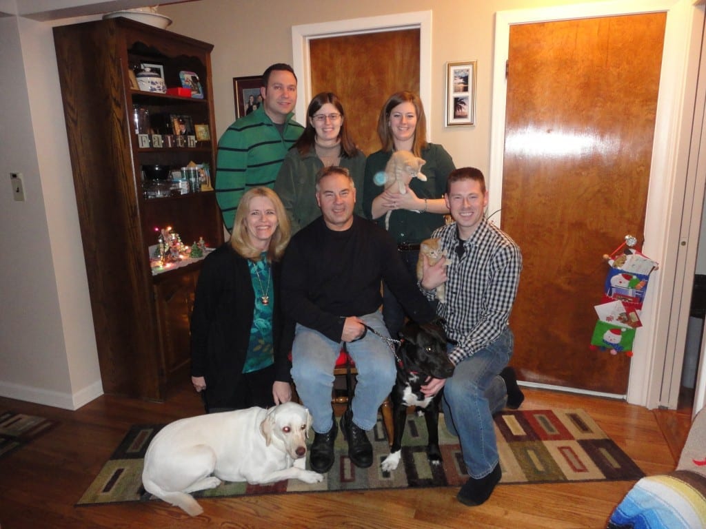 The Piltaver Family Christmas with new members Tips, Tiny, Tank and Sweetie  